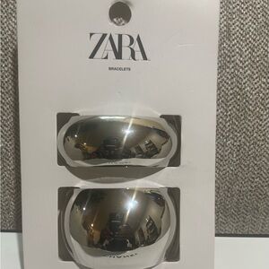 Zara Shiny Silver Cuff Bracelets-NWT
